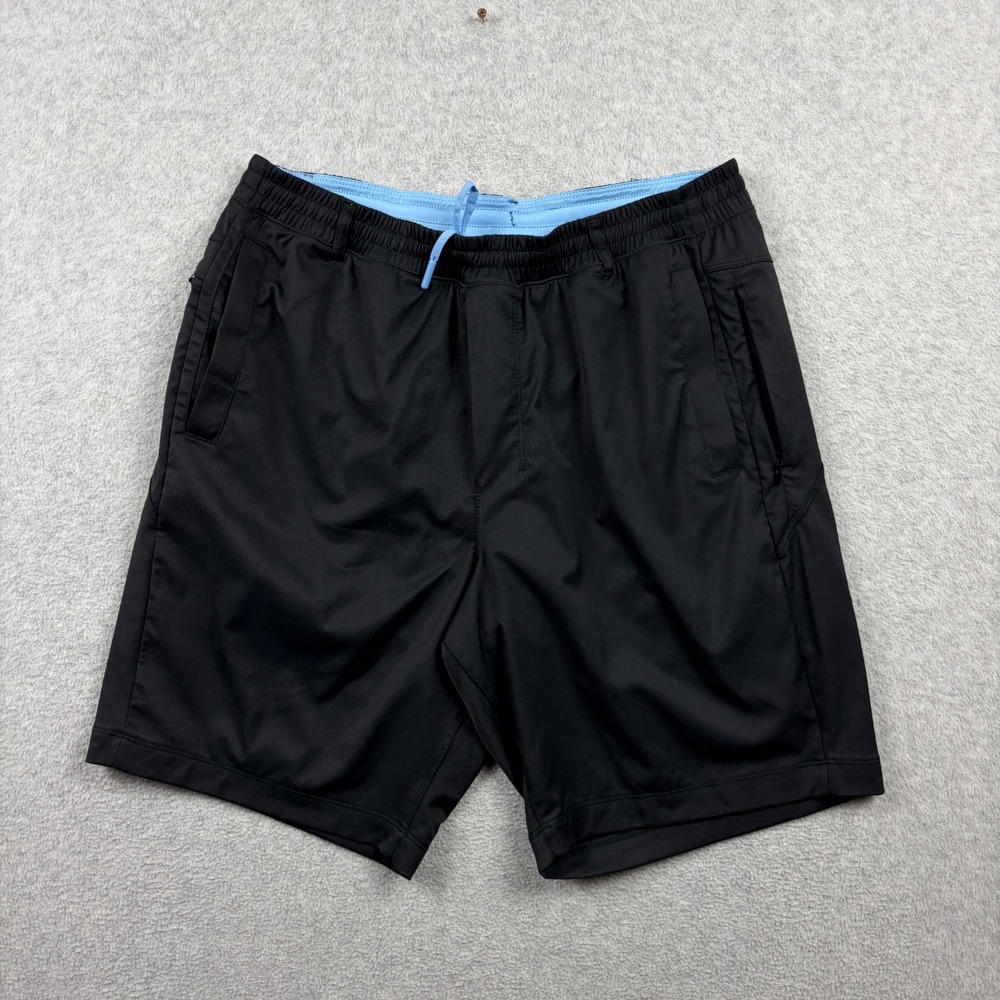 Birddogs Shorts Mens XL Long Black 9" Lined Performance Golf Stretch Pockets